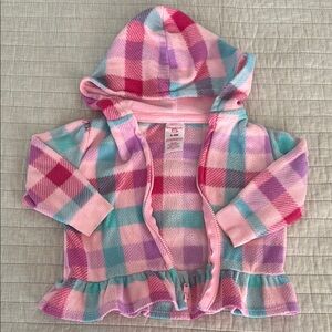 Garanimals Pink and Purple Hoodie with Ruffle Hem